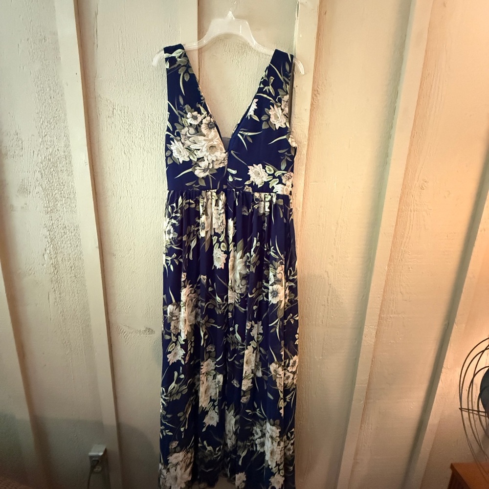 Navy Floral Maxi Dress
